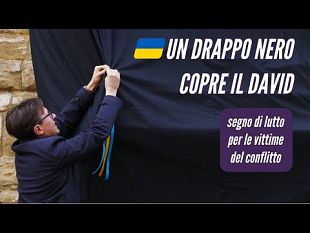 ucraina-david-coperto-con-un-drappo-nero-in-lutto-per-le-vittime