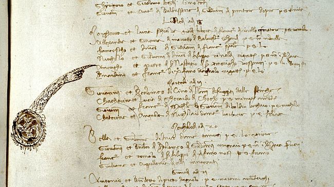 Online la nuova versione digitale dei registri battesimali di Firenze