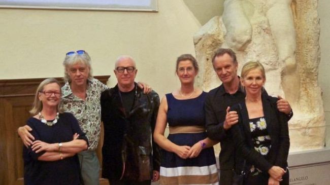 Sting e Bob Geldof in Galleria dell’Accademia