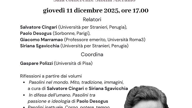 Una tavola rotonda su Pier Paolo Pasolini
