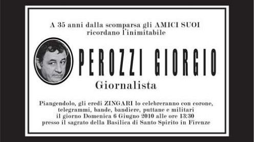 Rambaldo Melandri parteciperà al funerale del Perozzi