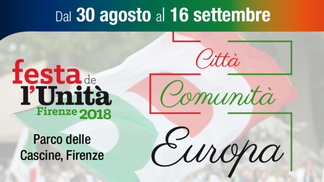 Da domani al 16 settembre torna la Festa dell’Unità alle Cascine di Firenze