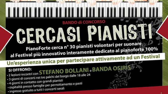 Bollani, Rea, Campaner, Picco, De Rosa a PianoForte Sostenibile