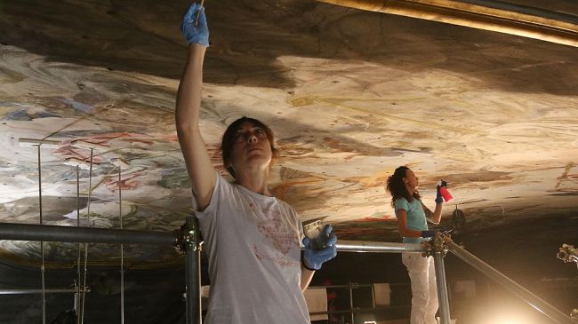 San Giovannino degli Scolopi: restauro della volta, con sorpresa