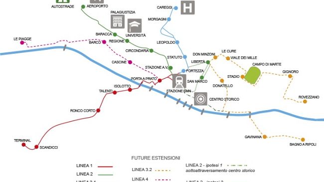 Tramvia: la linea 3 occuperà la statale 67 Tosco-Romagnola