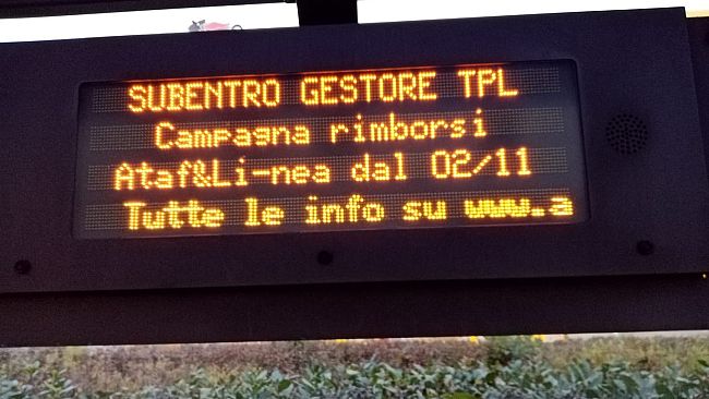 Rimborso biglietti Ataf dal 2 novembre al 31 gennaio