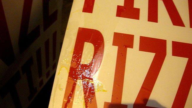 Blitz con lancio di uova durante ''La notte del Rispetto Fiorentino''