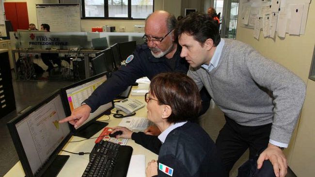 Nevica sull'appennino toscano