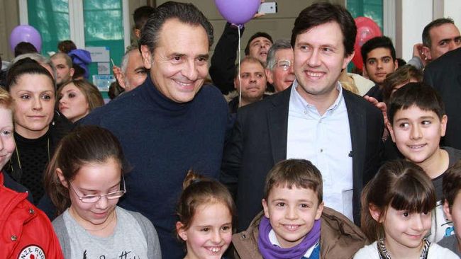 Marroni e Nardella alla festa del Meyer con Prandelli