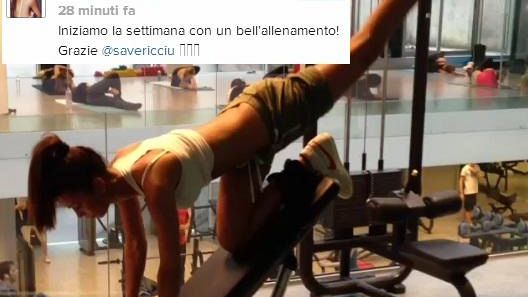 Federica Nargi, in palestra si allena per sfidare Alessandro Matri?