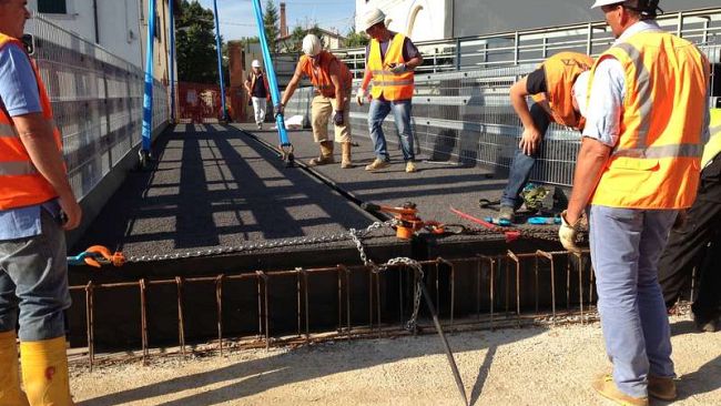 Barco: realizzato questa mattina il nuovo ponte Bailey