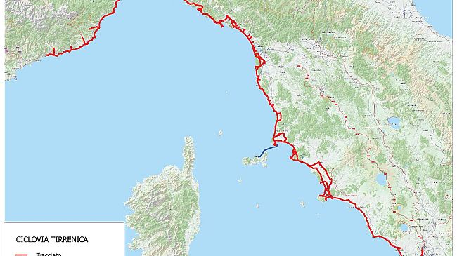 Ciclovia Tirrenica, tra Liguria Toscana e Lazio: da Ventimiglia a Roma