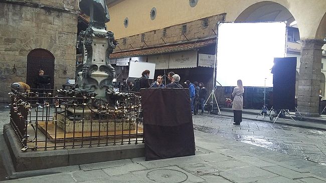 Riprese sul Ponte Vecchio