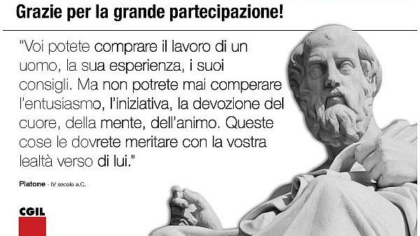 Cgil: Platone ringrazia i toscani per l'alta adesione allo sciopero