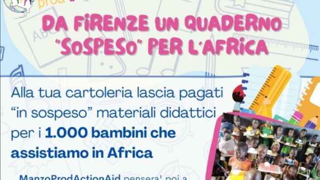 Da Firenze un quaderno sospeso per i bambini dell’Africa