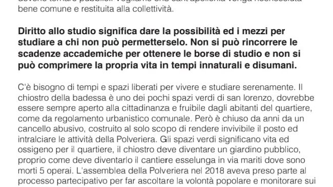 Presidio per Sant'Apollonia Bene Comune