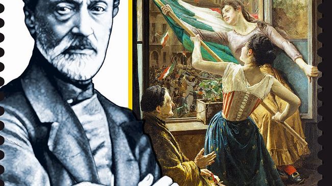 Francobollo commemorativo di Giuseppe Mazzini