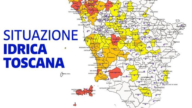 Situazione idrica in Toscana: il punto in un grafico