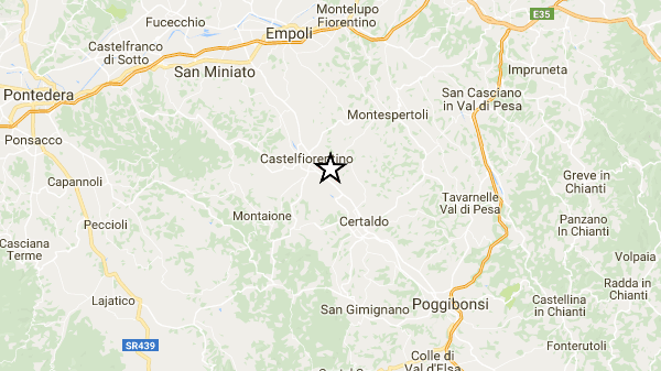 Terremoto in provincia di Firenze, epicentro a Castelfiorentino