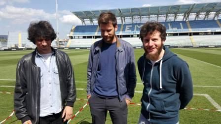 Andrea Maestrelli, Cecco e Cipo e Messoncella in conferenza stampa.