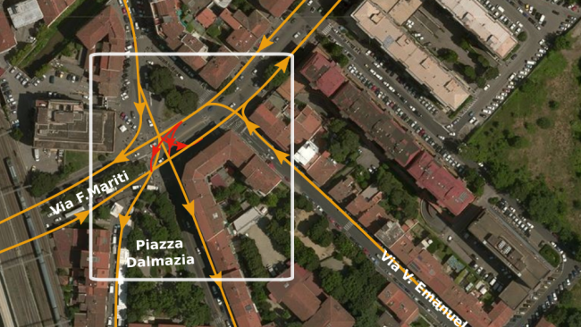 Tramvia, modifiche in piazza Dalmazia: ecco le novità