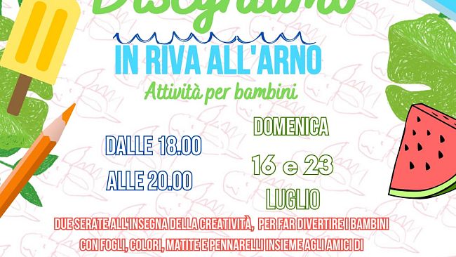 'Disegniamo in riva all'Arno' domenica 16 e 23 luglio 