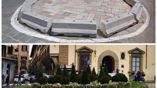 Centro di Firenze: da spartitraffico a rotonda mobile, fiorita