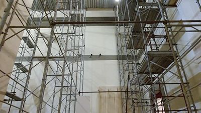 Accademia, l'andamento dei lavori nella Sala del Colosso