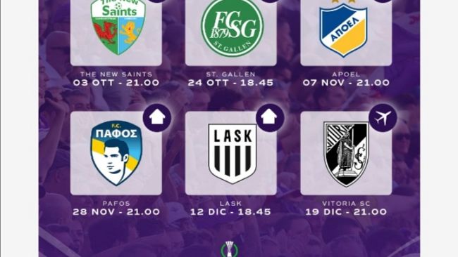 Conference League, date e orari dei viola 