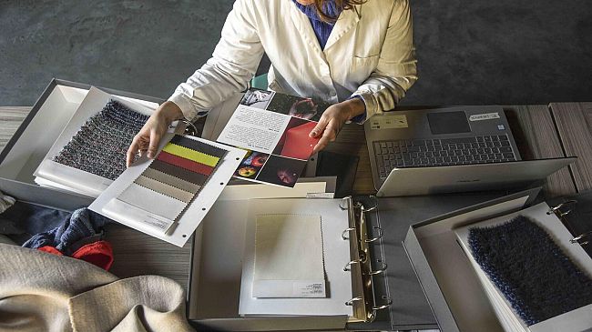 Textile Library al Museo del Tessuto