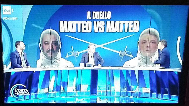 Renzi-Salvini: confronto duro da Vespa, ma senza esagerare