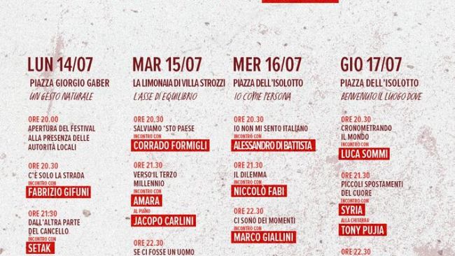 Festival La Gaberiana a Firenze: 14 - 17 luglio 2025