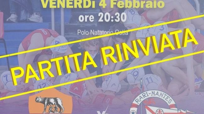 Pallanuoto femminile: incontro rinviato per Covid