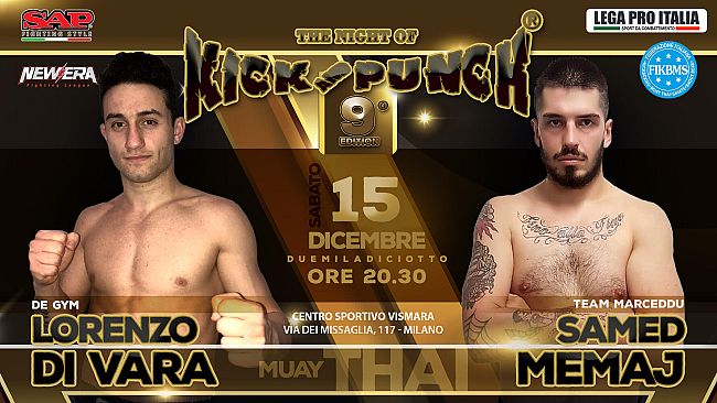 Il combattente fiorentino Samed Memaj alla Night of Kick and Punch 9 
