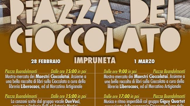 Piazza del Cioccolato, due giorni di iniziative a Impruneta