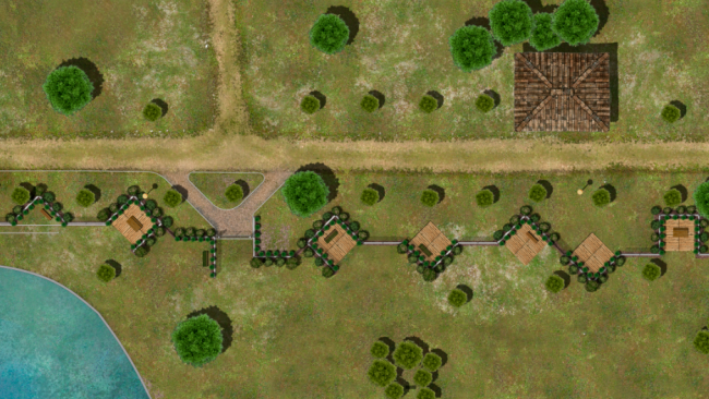 Una recinzione verde