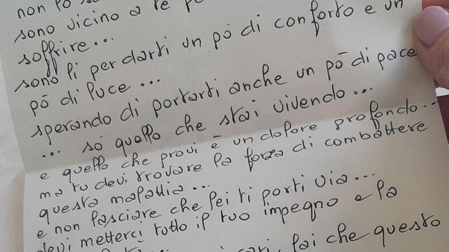 Le lettere di Osanna per i malati di Covid di Pistoia: scritte con il cuore