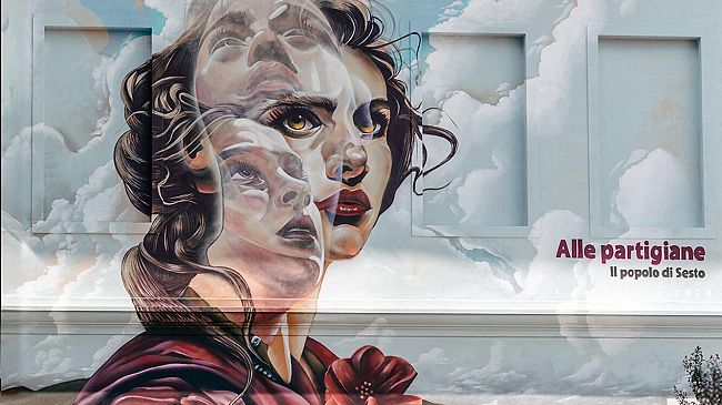 Murale dedicato alle donne della Resistenza