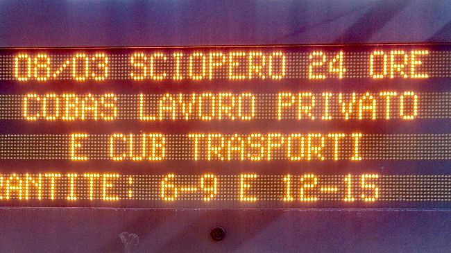 Ataf, l'8 marzo sciopero Cobas e Cub Trasporti
