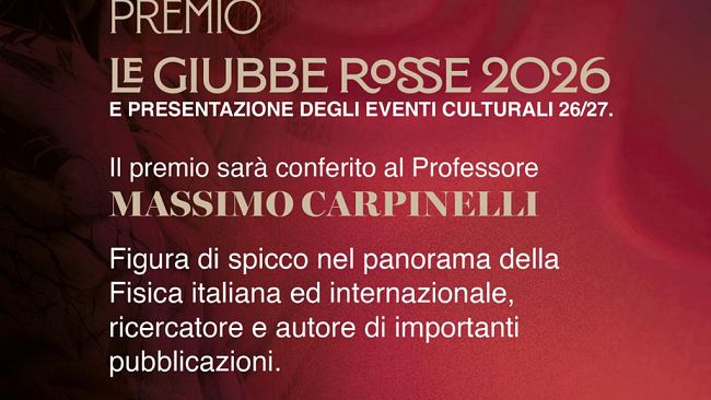Premio Le Giubbe Rosse 2026 all'uomo delle onde gravitazionali