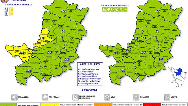 Maltempo: cessata l'allerta a Firenze