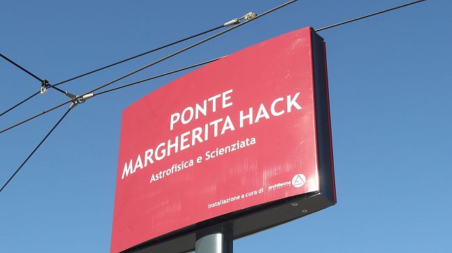 Viadotto della tramvia in memoria di Margherita Hack