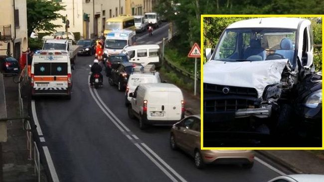 Schianto a Vallina, coda infinita e polemiche sui Social