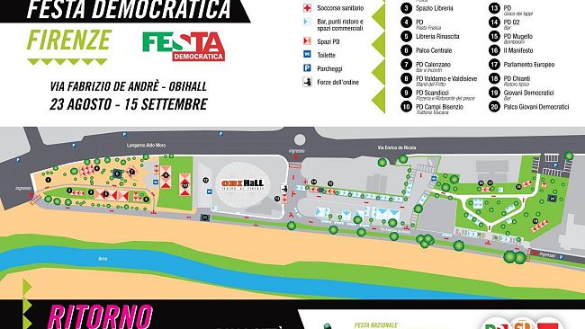 Festa Democratica al via. La rassegna si sposta dalle cascine all'Obihall