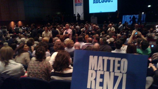 Matteo Renzi, da Verona, si candida alla guida dell'Italia
