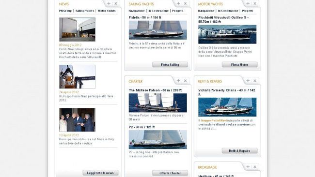 Perini Navi Group: due nuove sezioni per il sito internet