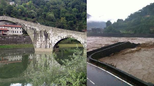 Crolla il ponte del diavolo in provincia di Lucca, ma solo su Facebook