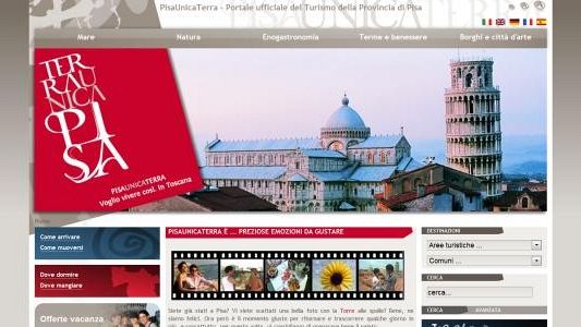 Per l'Apt di Pisa il nuovo portale Pisaunicaterra.it