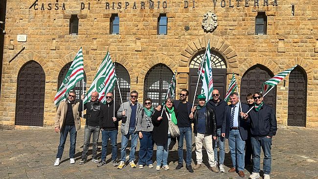 Cassa di Risparmio di Volterra, alta adesione allo sciopero
