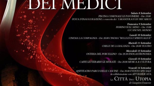La III edizione Settimana Lucana: la Basilicata alla corte dei Medici